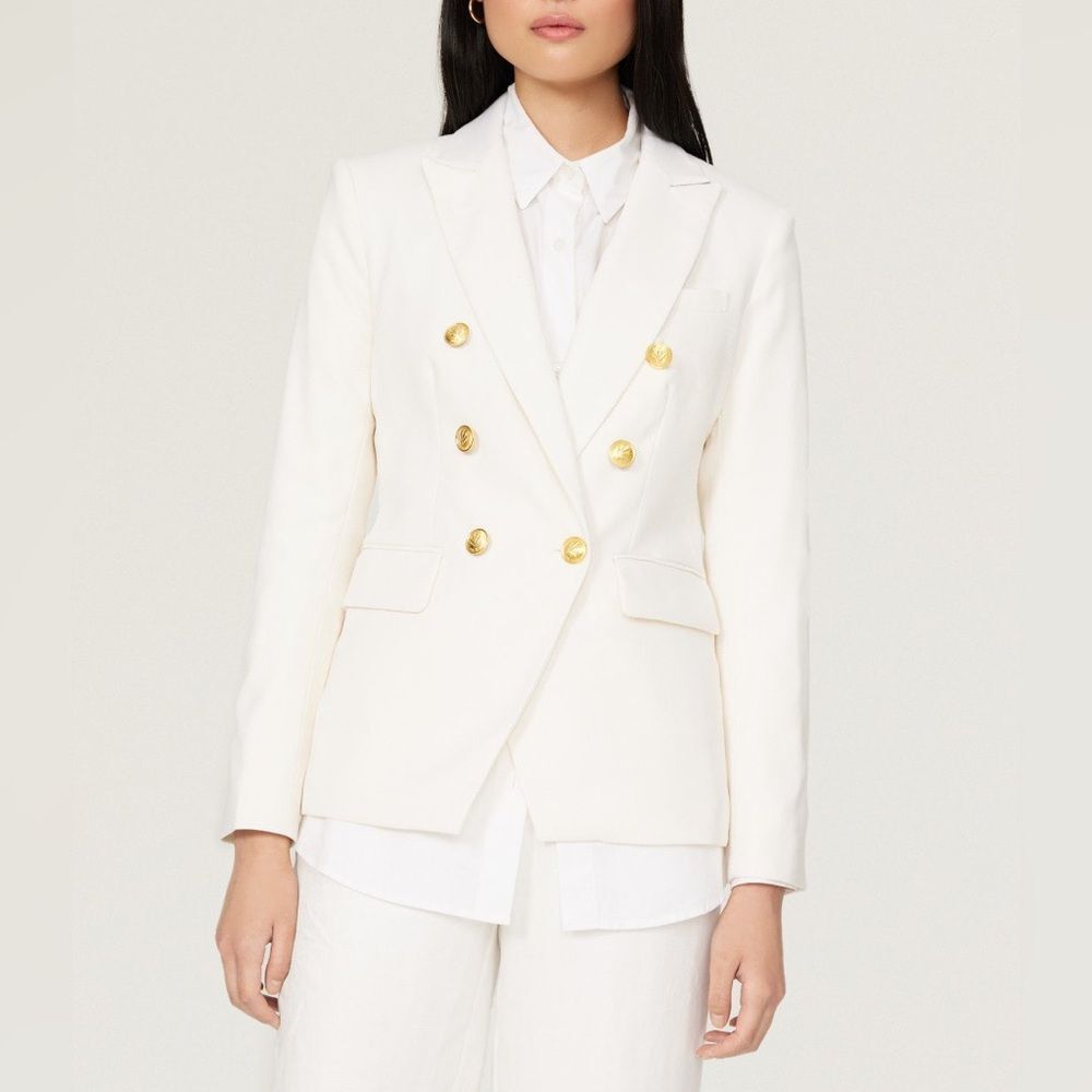 Rag & Bone Preston Wool Blazer in White, NWT, Size 0 - Picture 3 of 15